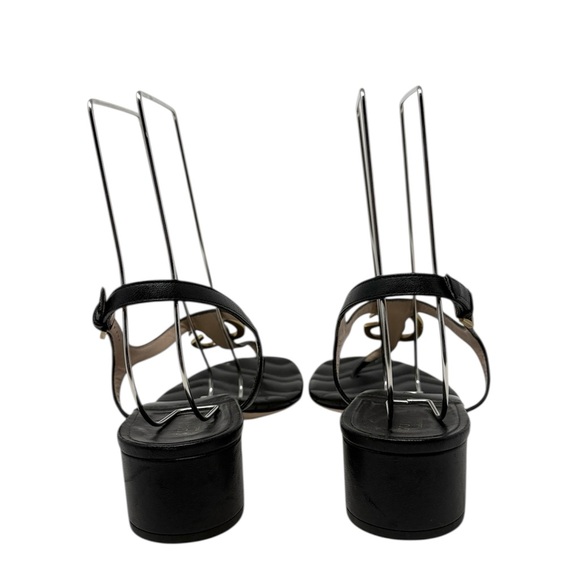 Gucci Marmont GG Black Matelasse Block Heel Sandals Size 41.5 - Picture 7 of 11